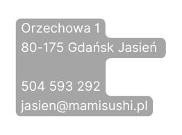Orzechowa 1 80 175 Gdańsk Jasień 504 593 292 jasien mamisushi pl